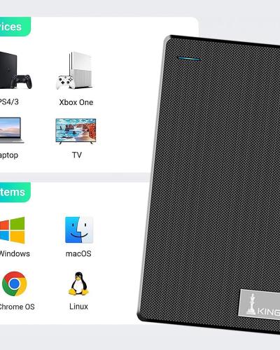 KINGSTER® 500GB External Hard Drive – Black